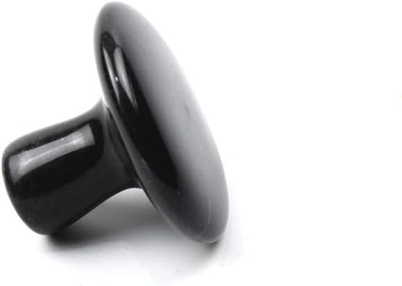 2 Pcs Mushroom Shaped Massage Stones Natural Bian Stone Hot Rock for Spa Massage (2-L, Black)