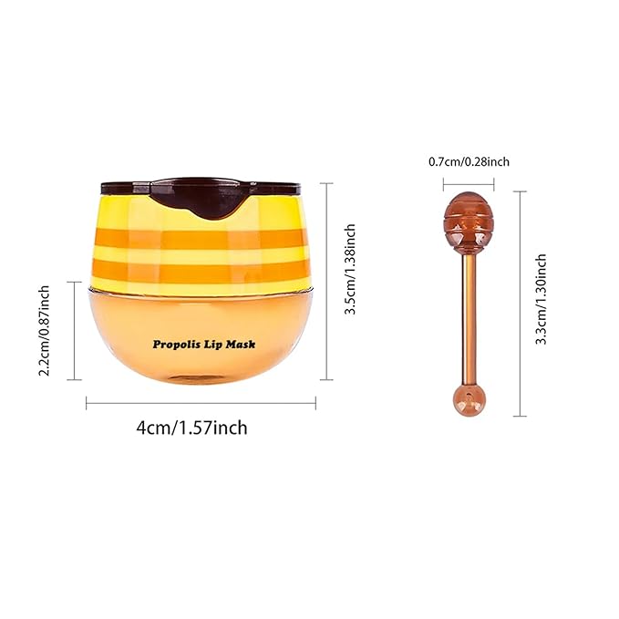 3Pcs Lip Balm Honey Pot, Lip Honey&Strawberry&Watermelon)