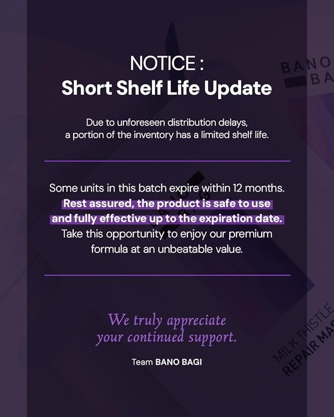 Milk Thistle Repair Face Mask – Korean Skin Care with Centella, Hyaluronic Acid & Adenosine | Hydrating & Soothing Sheet Mask for Sensitive Skin, Fragrance-Free, 10EA