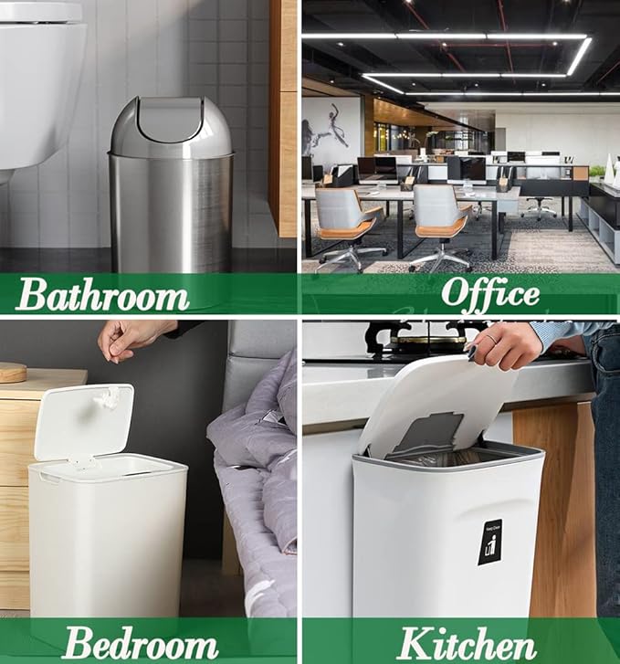 2.5 Gallon 120 pcs(2.5-2.6 Gal) Small Clear Trash Bags, Strong 2.5 Gallon 2.6 Gallon Garbage Bags, Bathroom Trash Can Bin Liners,Mini Bags Waste Basket Liner,Fit 6-10 Liter, 2.5-2.6 Gal (2.5C120)