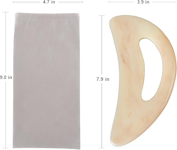 AICNLY Large gua sha Massage Tool, Lymphatic Drainage Massager,Muscle Scraping Massage Tools,Body Sculpting Anti Cellulite Tools for Man and Women (Bone)