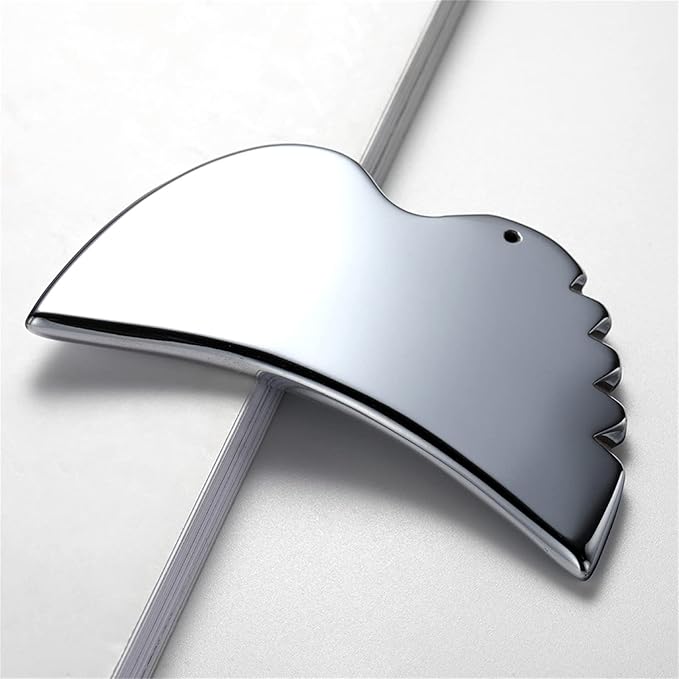 HOTACE Gua Sha Face Massage Beauty Tool Natural Terahertz Energy Stone Guasha Scraping Facial Massager for Spa Body Relaxing