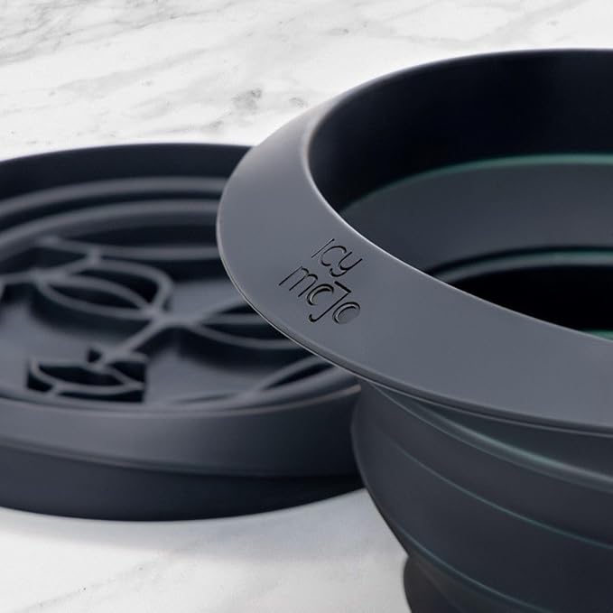 Facial Cold Plunge® | Collapsible Silicone Bowl with Built-in Icetray for Home Ice Water Facials | Portable Skincare - Facial Ice Therapy for Skin Tightening, Acne Relief & Anti-Inflammation