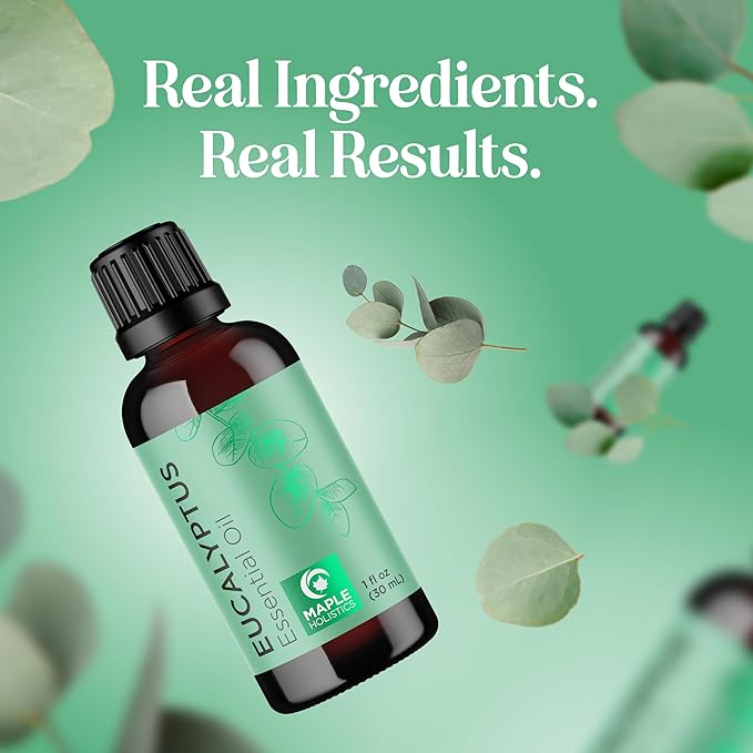 Pure Eucalyptus Essential Oil for Diffuser - Natural Eucalyptus Aromatherapy Diffuser Oil for Scalp Hair Skin and Nails - Undiluted Eucalyptus Essential Oils for Diffusers for Home and Self Care