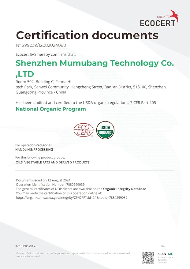 Rosehip Seed Oil for Face (2 oz/60 ml) USDA Certified Organic 100% Pure Natural Cold Pressed Unrefined Rosehip Oil for Skin Anti-Aging, Scar, Hair Moisturizer, Gua Sha Massage, Nails