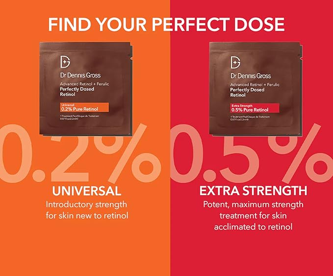 Dr Dennis Gross Advanced Retinol + Ferulic Perfectly Dosed Treatment (Extra Strength 0.5%), 8 Pack