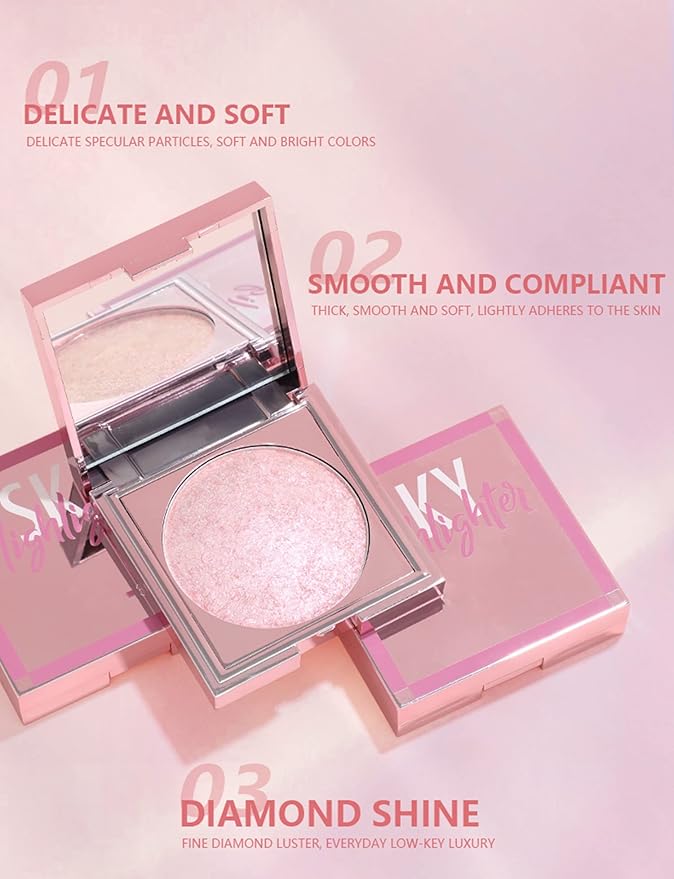 MAEPEOR Face Highlighter Palette 8 Colors Smooth Shimmer Makeup (old) 07 G