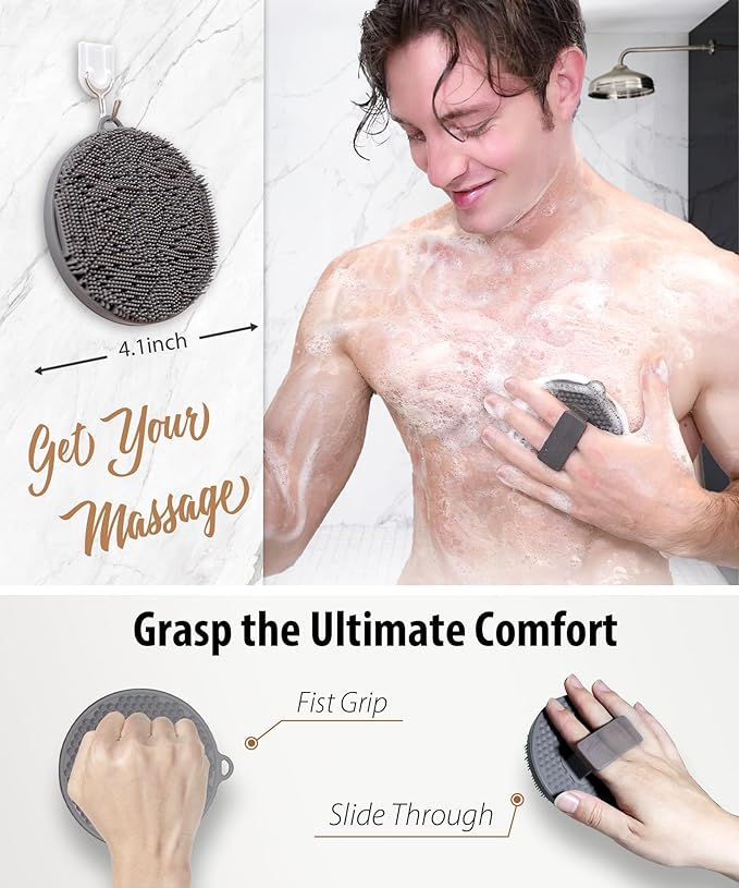 Silicone body scrubber - loop