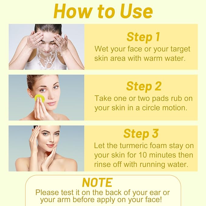 120 pads turmeric cleansing pads