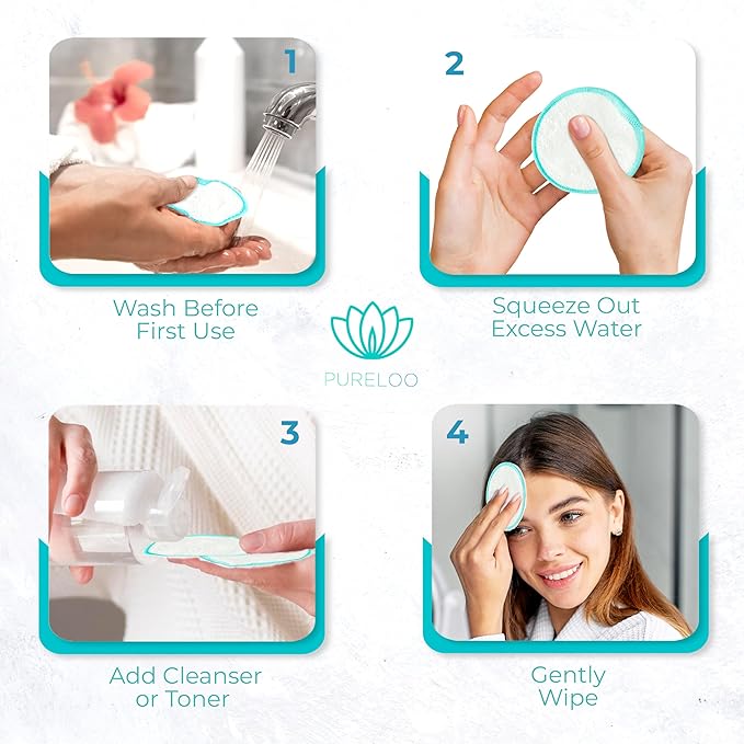 16 pack reusable makeup remover