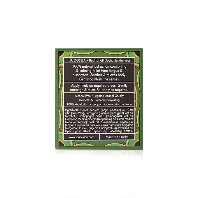 SPA CEYLON Comfort Relieving Balm, 100% Natural Herbal Balm for Everyday Comfort, Fast-Acting Formula for All Skin Types 25g