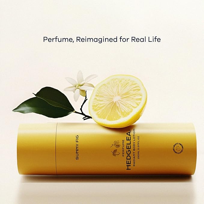 Luxe Perfume Body Lotion - Golden Citrus Fig with Amber & Elegant Floral | Long-Lasting Hydration | Lightweight with Niacinamide & Hyaluronic Acid | Clean Beauty Eco Lotion (5.07 Fl Oz)