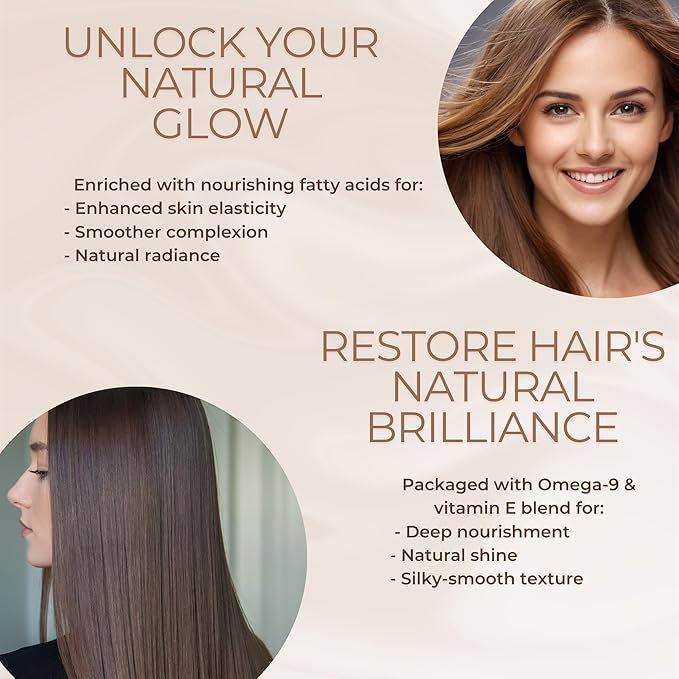 Niyavera 16oz Pure Castor Oil Organic Cold Pressed Unrefined, Hexane Free,Natural - Glass Bottle with Pump, USDA Certified, Golden Castor oil for Skin, Hair, Lashes, Nails & More