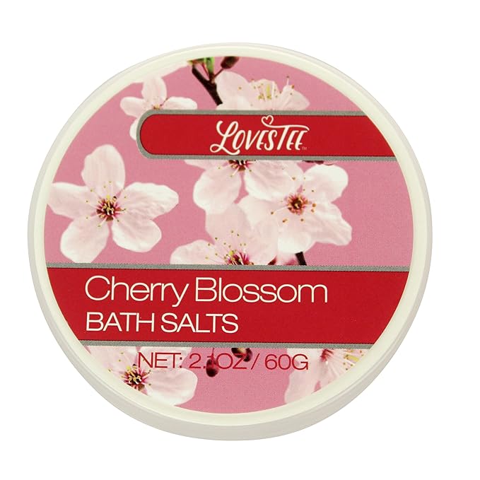 Spa Bath and Body - Spa Gift Baskets for Women & Girls, Cherry Fragrance, Spa Birthday Gift Includes Loofah Sponge, Bath Salt, Body Lotion, Soap Rose, Body Mist, Shower Gel Bubble Bath