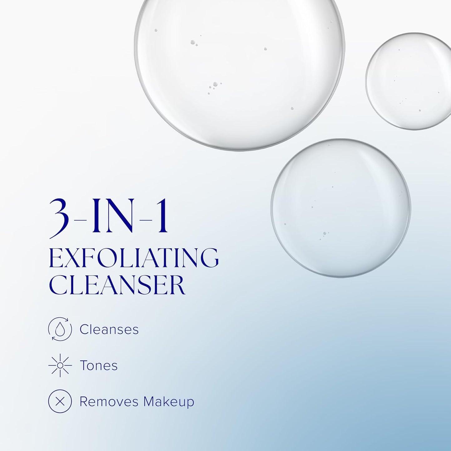 Cleansing Complex, 3In1 Gentle Deep Pore Cleanser Face Wash and Makeup Remover, Helps Acne-Prone Skin