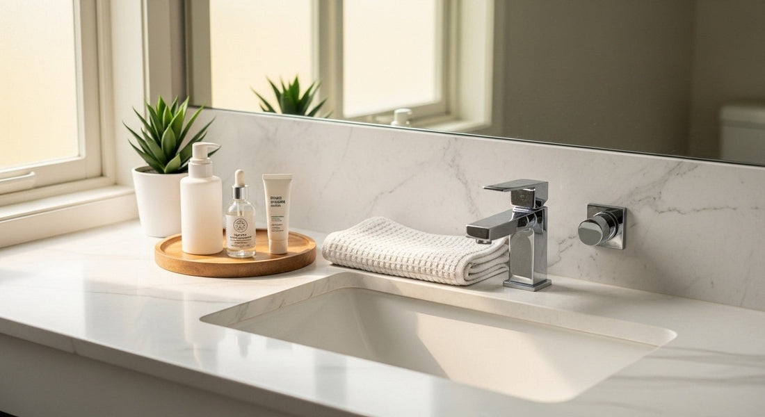 Woman applying skincare products as part of her daily beauty routine