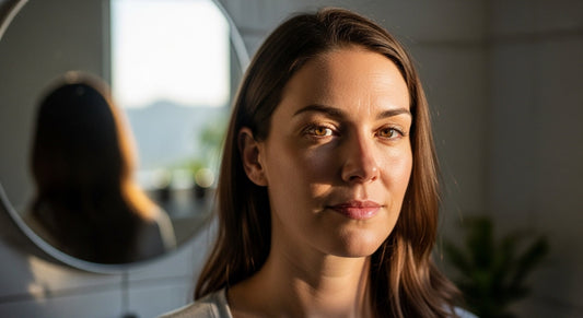 Woman applying anti-aging skincare products after age 30