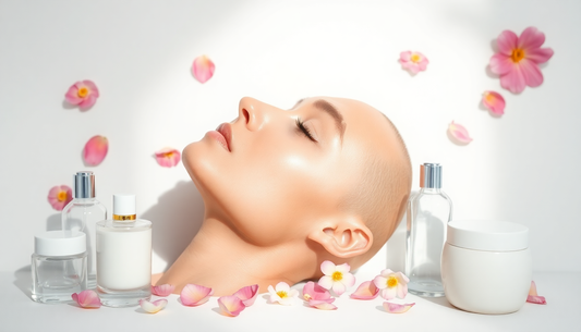 Woman with glowing radiant skin practicing year-round skincare rituals and wellness routine