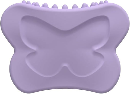 Silicone Facial Body Brush - Lymphatic Drainage Massager for Face, Neck Lifting, Gua Sha Beauty Tool to Shape & Radiant Skin (Purple)
