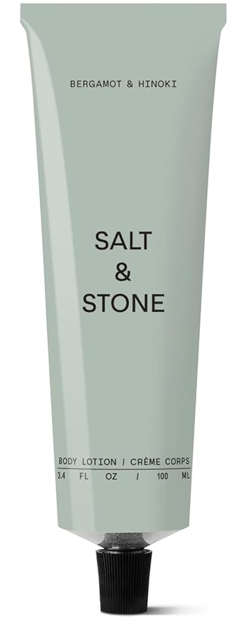 Salt & Stone Body Lotion for Women & Men | Hydrates, Nourishes & Softens Skin | Restores Dry Skin | Fast-Absorbing | Cruelty-Free & Vegan (100 ml) (Bergamot & Hinoki)
