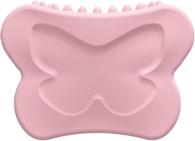 Silicone Facial Body Brush - Lymphatic Drainage Massager for Face, Neck Lifting, Gua Sha Beauty Tool to Shape & Radiant Skin (Pink)