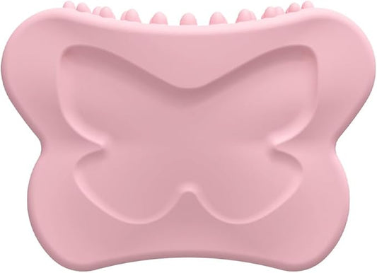 Silicone Facial Body Brush - Lymphatic Drainage Massager for Face, Neck Lifting, Gua Sha Beauty Tool to Shape & Radiant Skin (Pink)