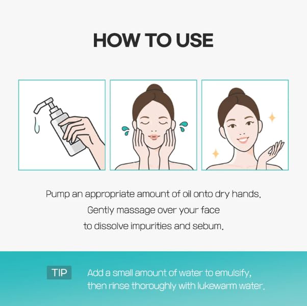 Centella Poreless Deep Cleansing Oil (150ml, 5.07 fl oz) | Lightweight Cleanser for Makeup & Blackhead Removeral | Pore Care with14 Plant-Based Oil | Korean Skincare