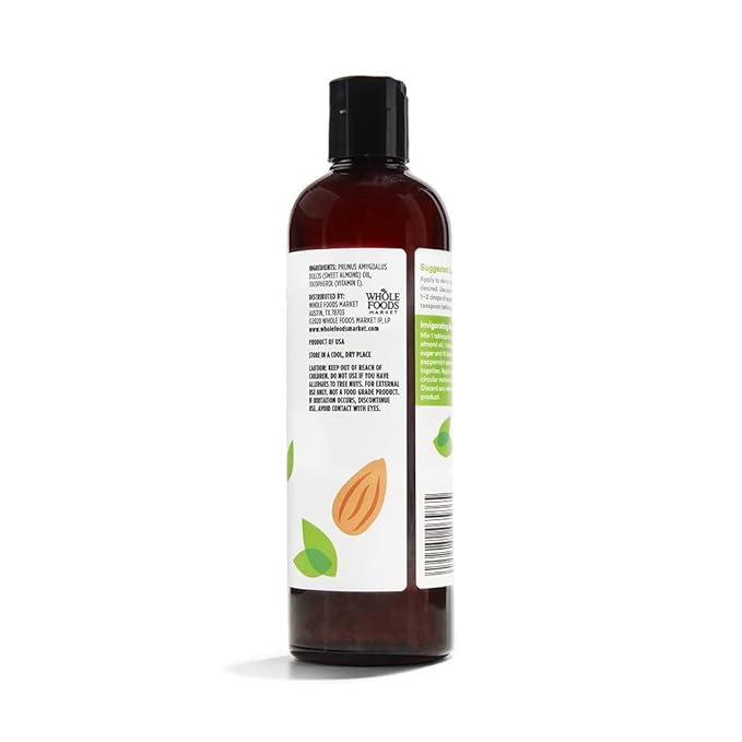 365 by Whole Foods Market, Softening Sweet Almond Oil, Skin & Hair Care, 16 Fl Oz