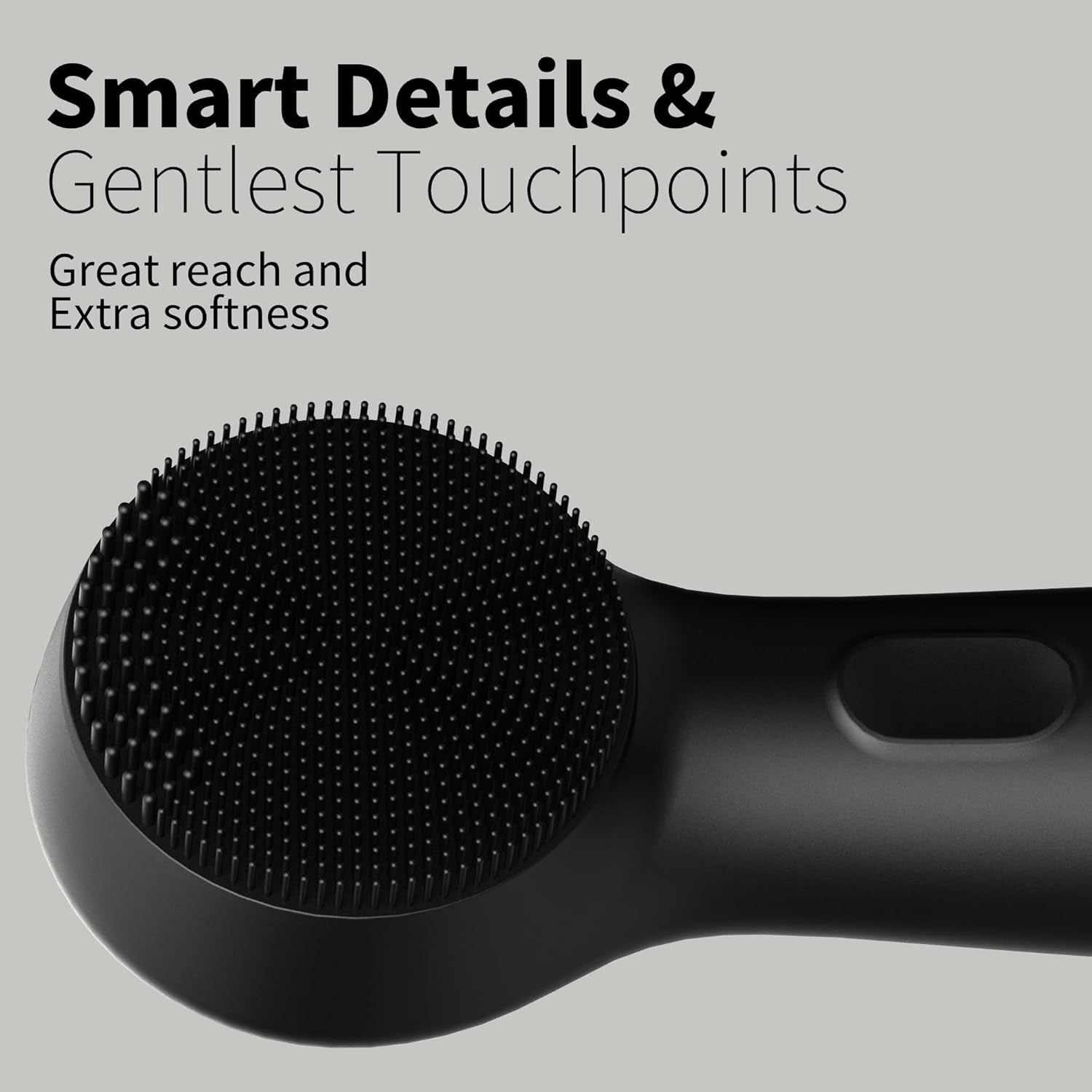 Silicone Face Scrubber,  CLIE 2.0 Facial Cleansing Brush, Rechargeable, Waterproof Face Scrub Brush for Cleansing, Exfoliating, Massaging, Electric Facial Exfoliator for Women & Men - Black