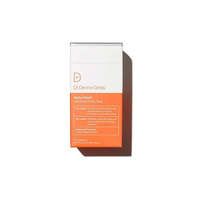 Dr Dennis Gross Alpha Beta Universal Daily Peel: for Uneven Tone or Texture and Fine Lines or Enlarged Pores, (30 Treatments)