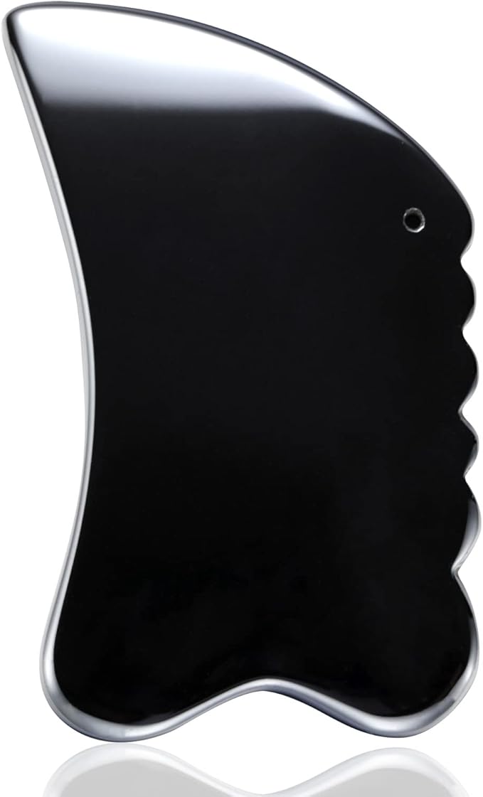 HOTACE Terahertz Guasha Scraper Facial Massager Gouache Scraper Face Massage Slimming Tool Skincare Beauty Gua Sha Board Energy Ston