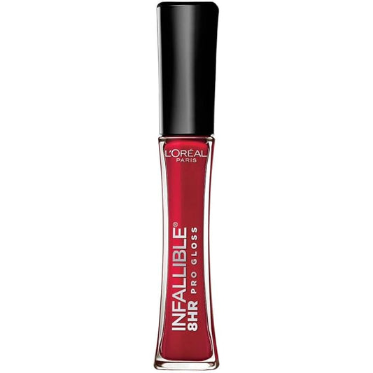 L’Oreal Paris Makeup Infallible 8 Hour Hydrating Lip Gloss, Red Fatale, 0.21 Fl Oz