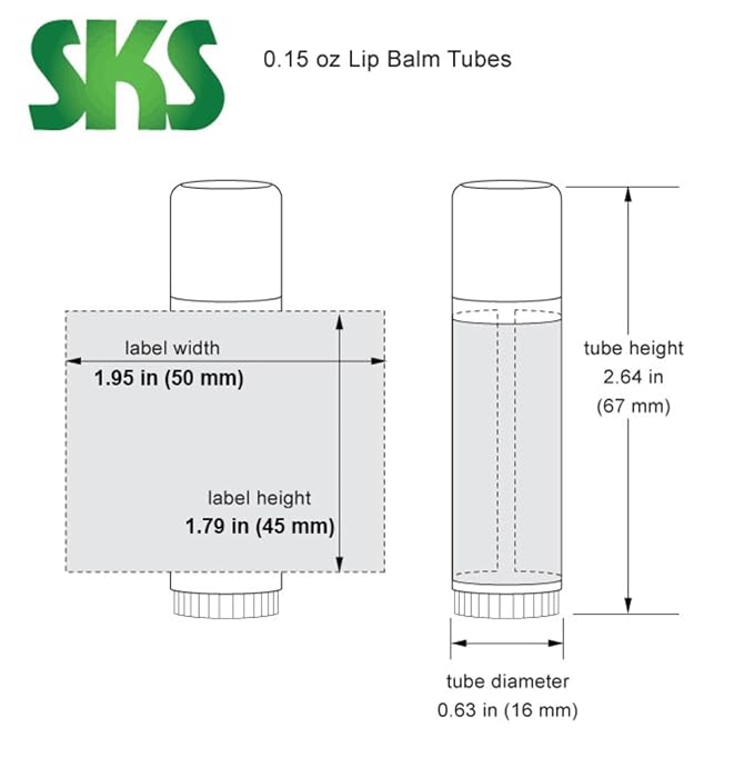 144 Natural Plastic Empty Lip Balm Crafting