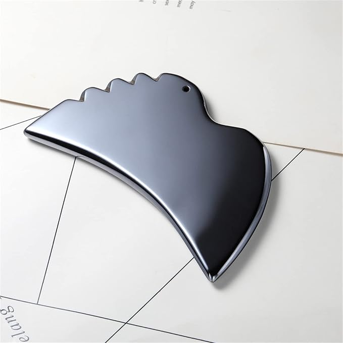 HOTACE Gua Sha Face Massage Beauty Tool Natural Terahertz Energy Stone Guasha Scraping Facial Massager for Spa Body Relaxing