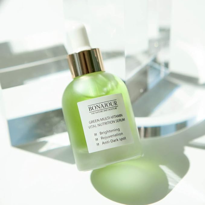 [BONAJOUR] Vegan Natural Green Multi Vitamin Serum for Face - 72% Vitamin, Anti Aging & Brightenging, Remove Dark Spot 1.18 fl. oz