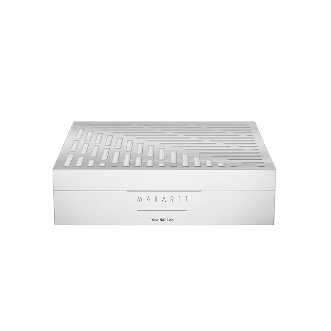 Makartt Nail Dust Collector - Dust Collector Nail Tech Quite SYMPHONEE Dust Extractor Vacuum for Acrylic & Gel Nails Plug-in Ultra Thin Portable with Reusable Filter White