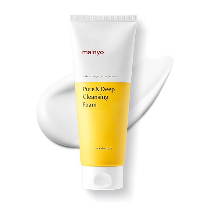 ma:nyo Pure & Deep Cleansing Foam | Gentle Face Wash with Natural Ingredients | Removes Impurities & Excess Sebum | Suitable for All Skin Types | Korean Skincare 6.7 fl oz (200ml)