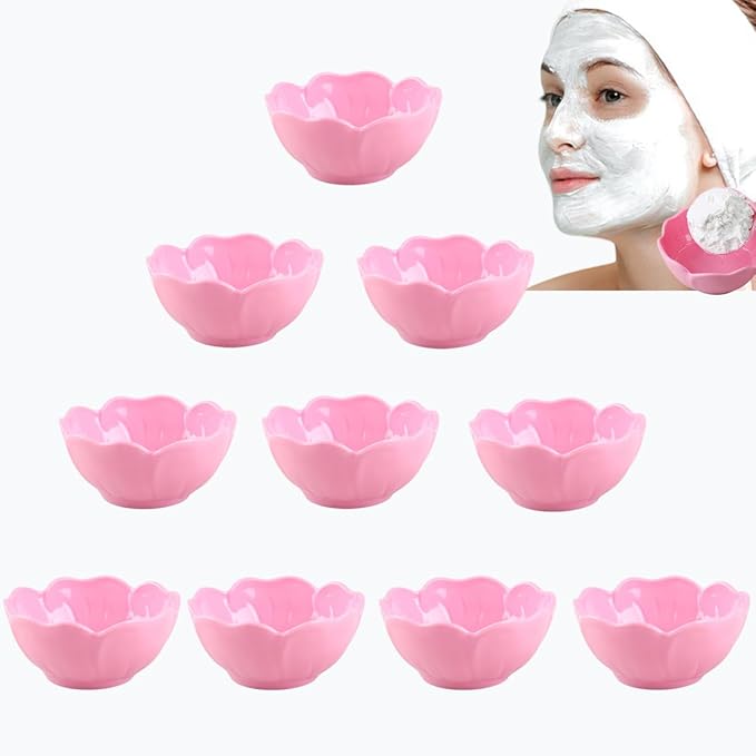 10 Pcs Essential Oil Bowl Set, 3.34 Inch Petal Mask Bowls Beauty Tool Skin Care Bowl Diy Face Mask MixingBowl for Home Salon, Pigment Preparation