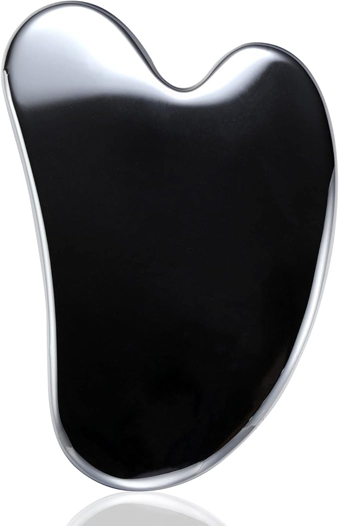 HOTACE Terahertz Energy Stone Gua Sha Scraper Tools Lymphatic Drainage Massager Facial Beauty Tools-Heart Shape