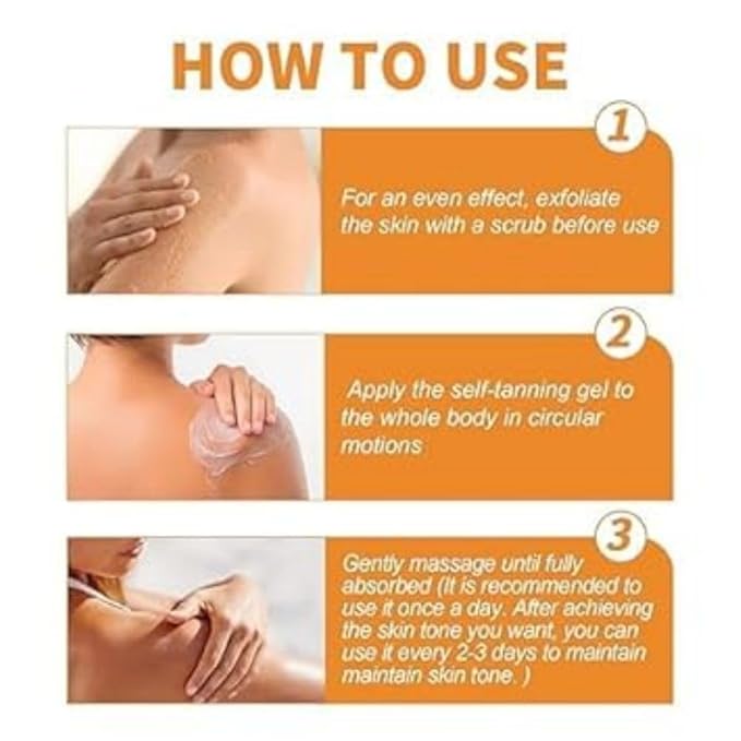 Luxury Intensive Tanning Gel, Natural Tanning Accelerator Cream Gel, Brown Tanning Gel，Tanning Gel for Sunbeds & Outdoor Sun (2 pcs)