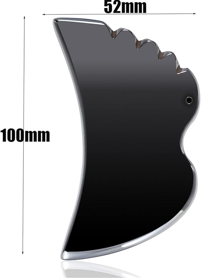 HOTACE Gua Sha Face Massage Beauty Tool Natural Terahertz Energy Stone Guasha Scraping Facial Massager for Spa Body Relaxing