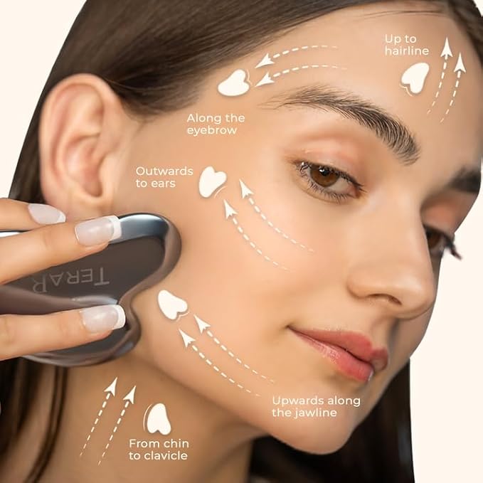 Terahertz Gua Sha for Enhanced Lymphatic Drainage, Reduced Puffiness, and Relieved Facial Tension – 100% Authentic Terahertz Stone Gua Sha Facial Tools