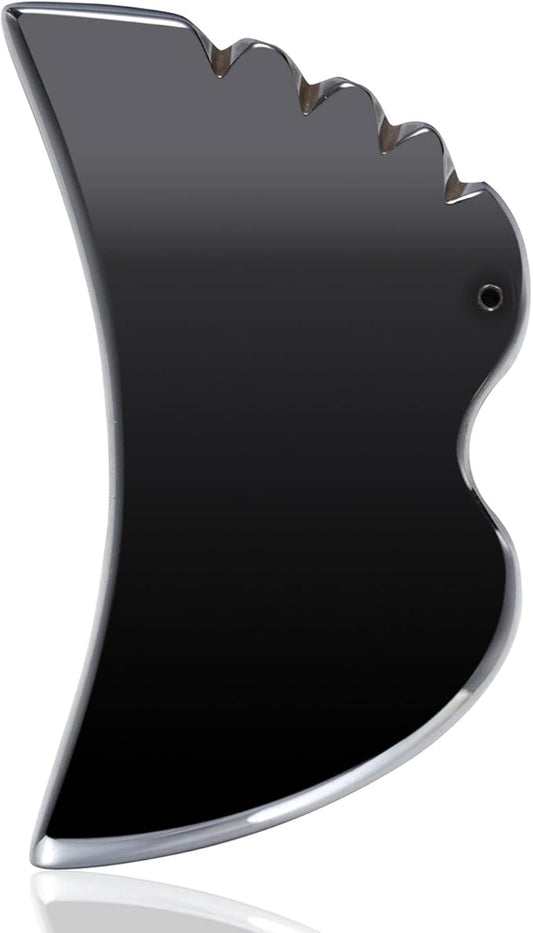 HOTACE Gua Sha Face Massage Beauty Tool Natural Terahertz Energy Stone Guasha Scraping Facial Massager for Spa Body Relaxing