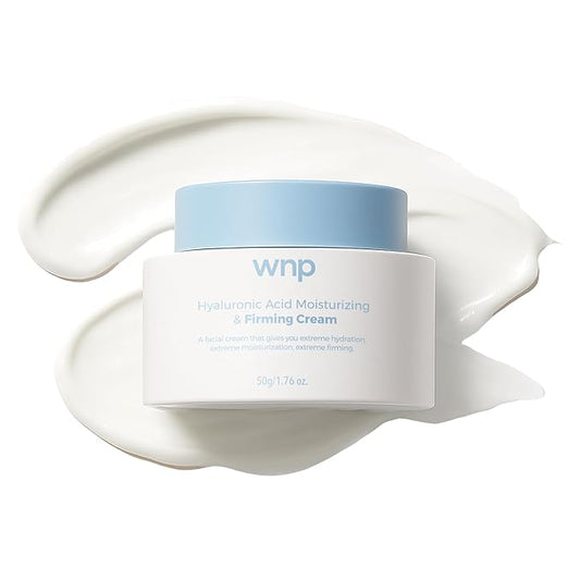 WNP Hyaluronic Acid Moisturizing & Firming Cream -4D Hyaluronic Acid, Aloe Vera,Peptides,Collagen,Ceramides Anti-Aging Face Moisturizer Vegan SkinCare for Fine Lines,Wrinkles Dry Sensitive Skin