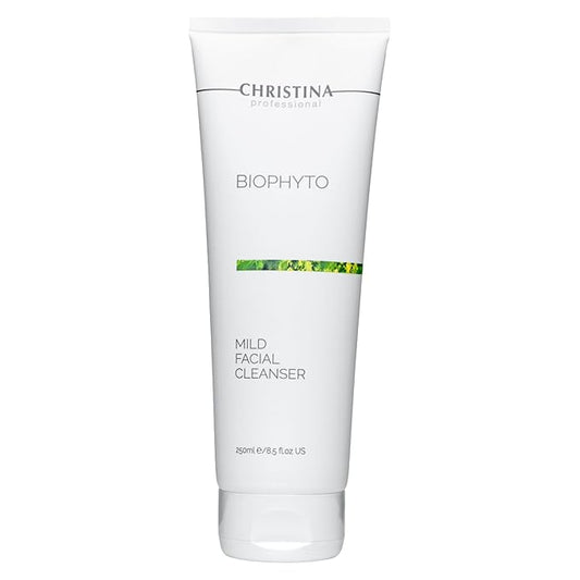 '-CHRISTINA- Biophyto Mild Facial Cleanser with Green Tea and Cucumber Extracts - 250 ml - Soapless Gentle Face Wash and Daily Facial Cleanser for All Skin Types