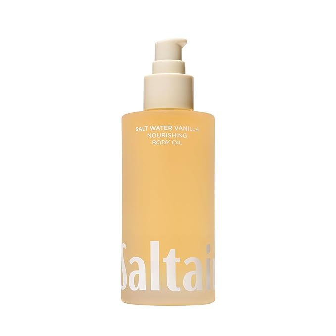 Saltair Body Oil. Luxurious Salt Water Vanilla After Shower and Bath Oil Moisturizer for Women and Men. Botanical, Non-Greasy, and Well-Absorbing Lotion for Hydrating Dry Skin. 4oz Pump Bottle