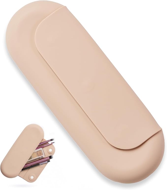 Silicone makeup brush holder, travel