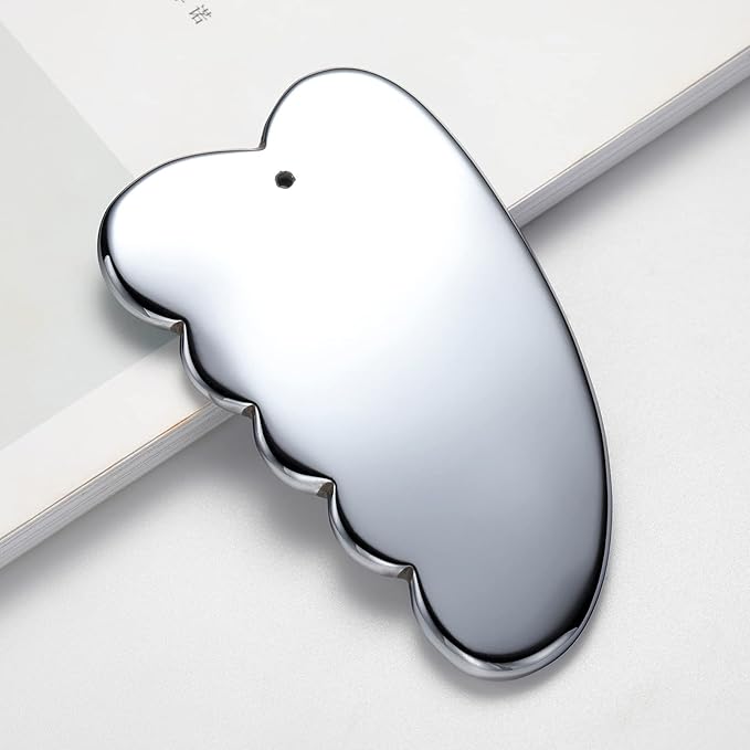 HOTACE Terahertz Energy Stone Gua Sha Scraper Tools Lymphatic Drainage Massager Facial Beauty Tools-Horn Shape