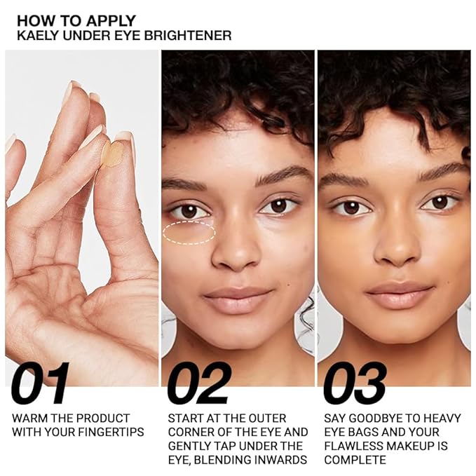 evpct 2Pcs under Eye Brightener, Nourishing Luminous under & 09#