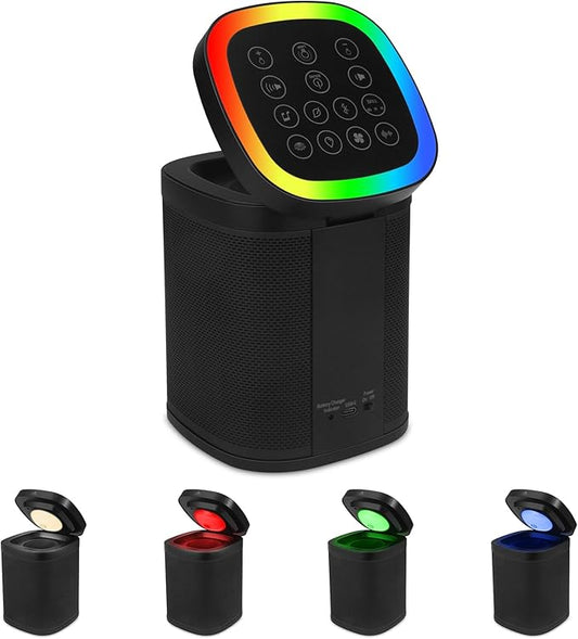 LUXSWAY Sound Machine with Bluetooth Speaker, White Noise Machine with 70 Soothing Sounds, 7 Colors Night Light for Baby Kids Nursery, Sleep Sound Machine for Home Office Gift